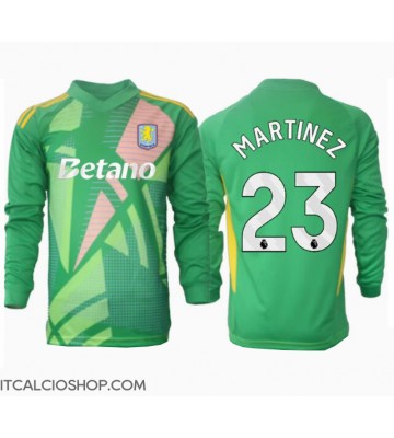 Aston Villa Emiliano Martinez #23 Portiere Prima Maglia 2024-25 Manica Lunga